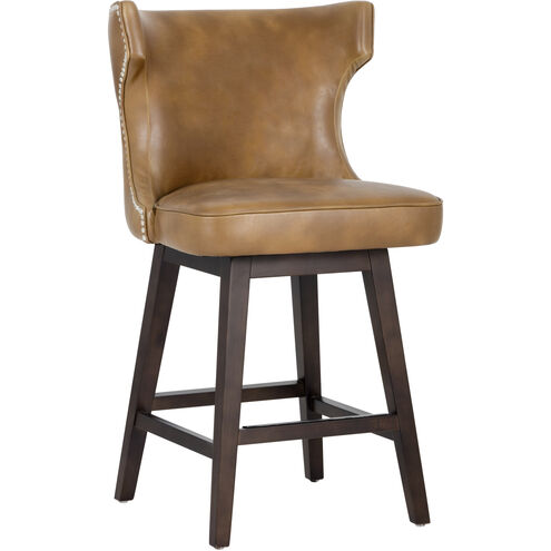 Neville 37.25 inch Tobacco Tan Swivel Counter Stool, Swivel